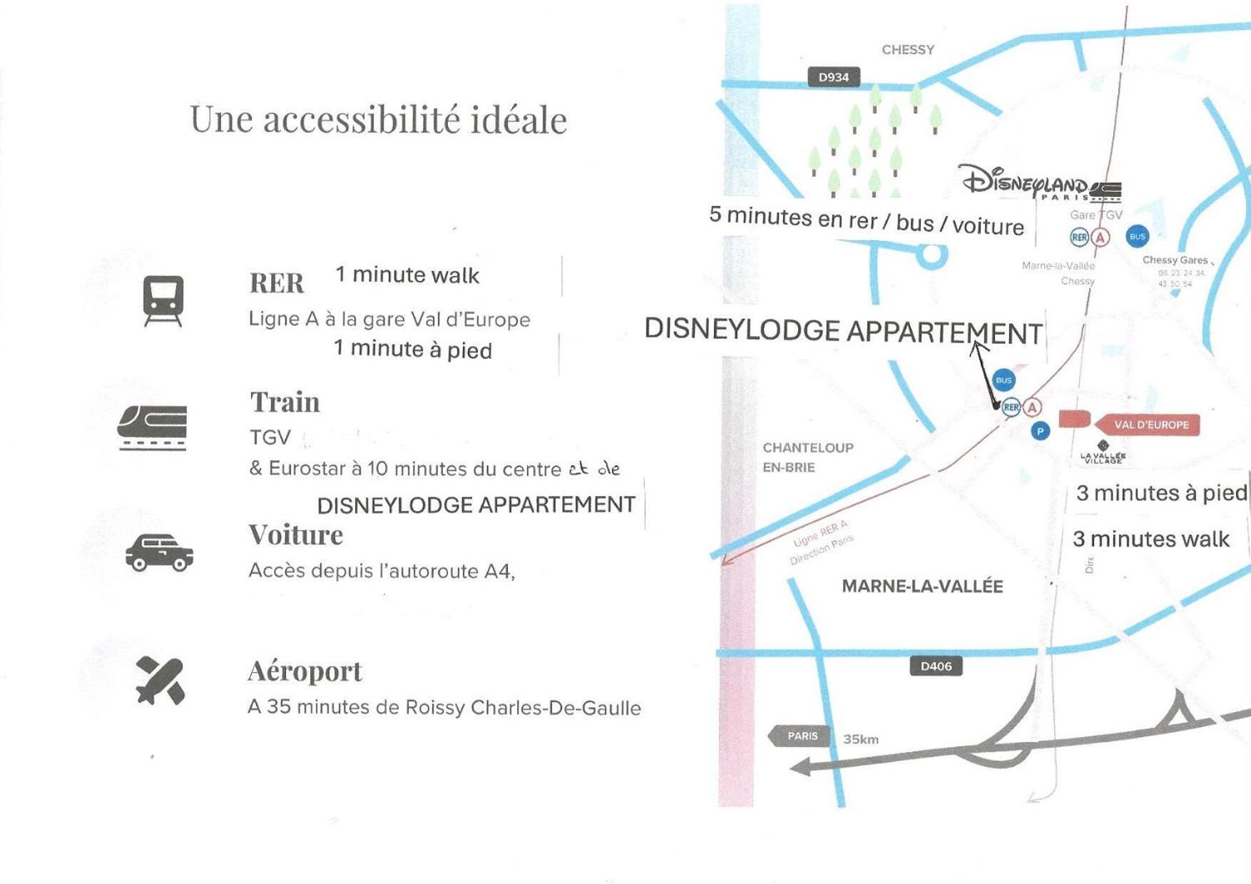 Disney 3 Mn, 14 People , 4 Bedrooms, 2 Parkings Prives Chessy  Buitenkant foto